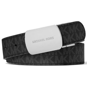 Michael Kors Men's Plaque Belt - Black - Size 36